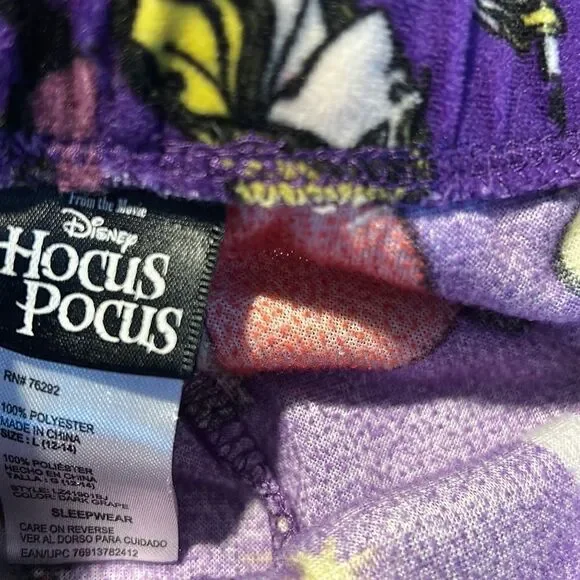 Disney Hocus Pocus Fleece Pajama Pants Lg - Picture 5 of 8